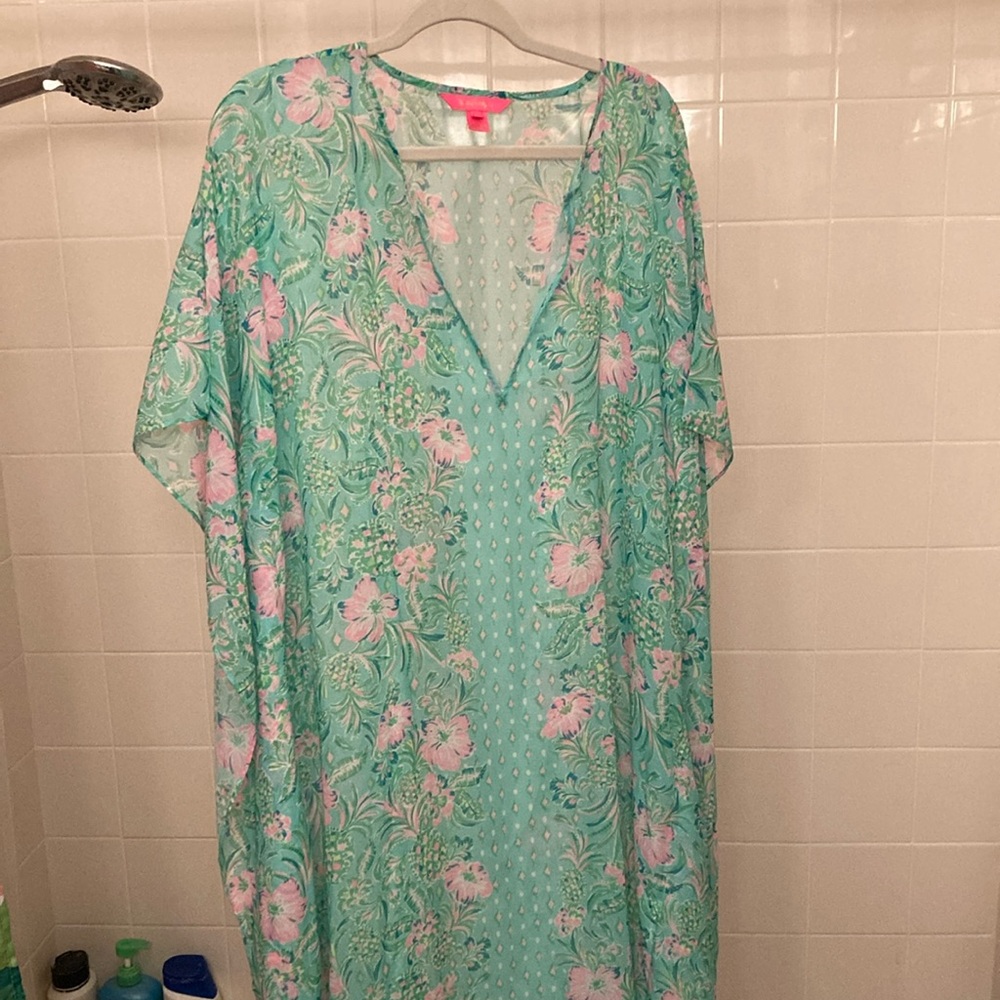 Lilly Pulitzer Cuca Swimsuit Cover-Up Diamond Girl Size L/XL EUC Worn Once